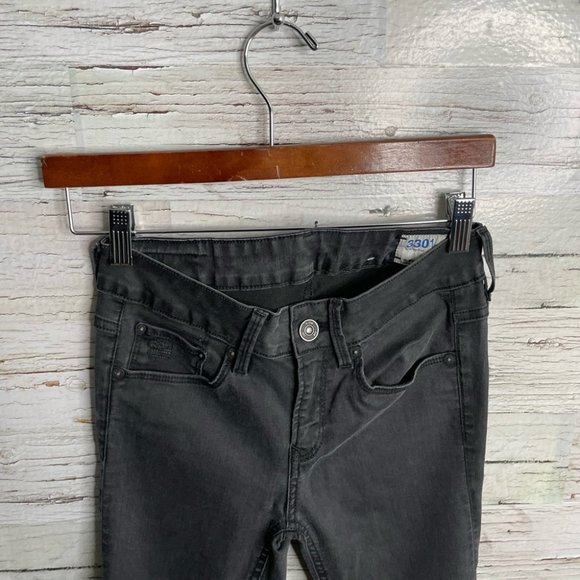 G-Star Raw sz 30 3301 Contour High Skinny Black Jeans size 26 - Picture 3 of 11